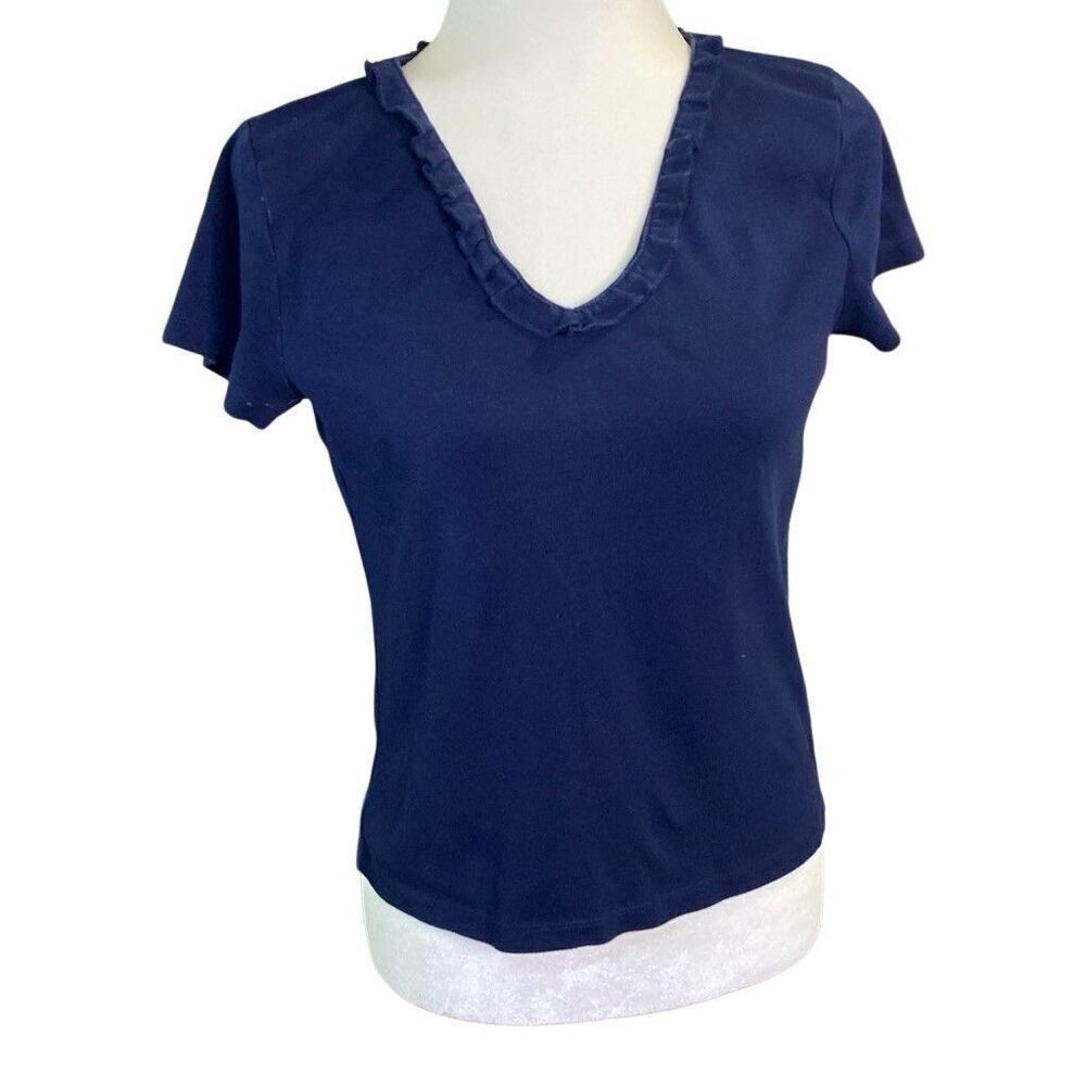Ralph By Ralph Lauren Shirt Women's Size Large Short Sleeve Cotton Casual Preppy